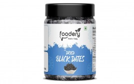 Foodery Dried Black Dates   Plastic Jar  250 grams